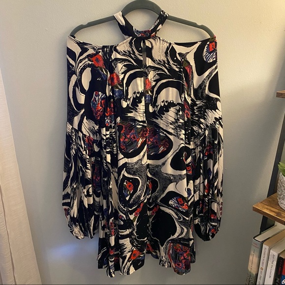 Free People Drift Away Cold Shoulder Tunic Dress - Picture 7 of 7